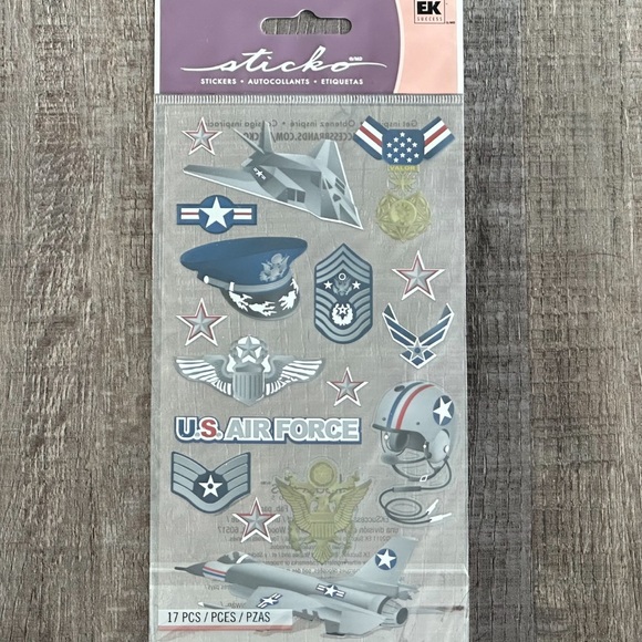 💞 New US Air Force Military Scrapbook Craft Sticker Pack - Picture 1 of 2